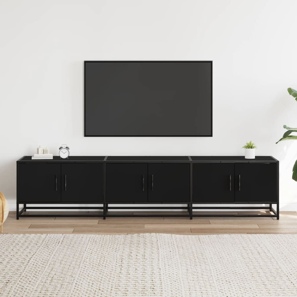 Έπιπλο Τηλεόρασης Μαύρο 180x35x41 εκ. Επεξεργασμένο Ξύλο