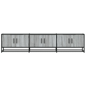 Έπιπλο Τηλεόρασης Γκρι Sonoma 180x35x41 εκ. από Επεξεργ. Ξύλο