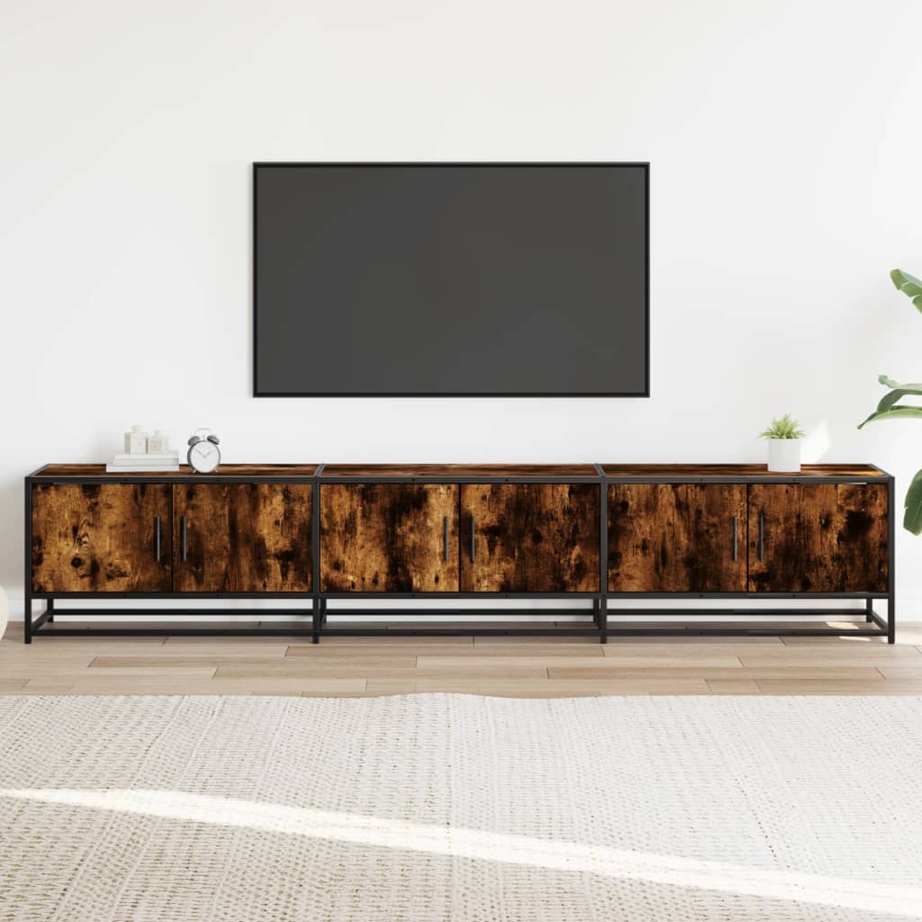 Έπιπλο Τηλεόρασης Καπνιστή Δρυς 210x35x41 εκ. Επεξ. Ξύλο - Pakobazaar