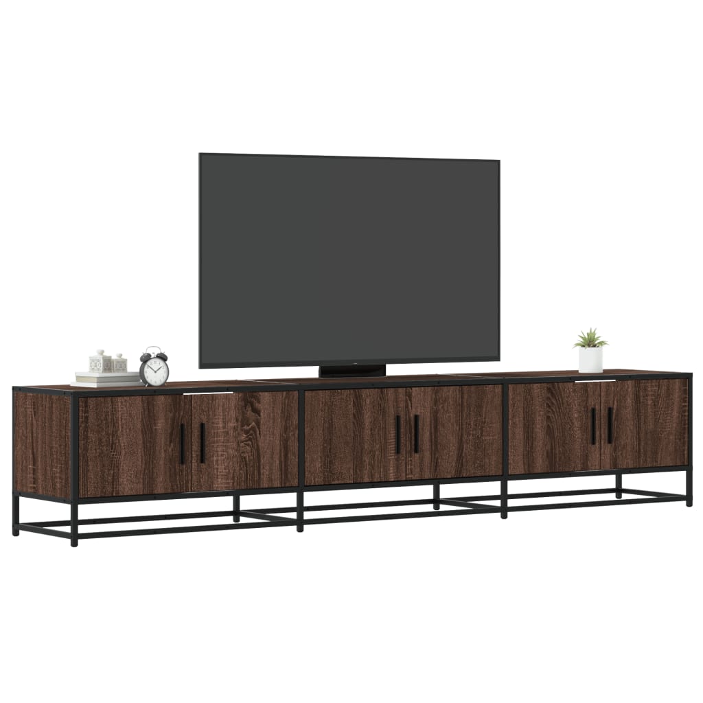 Έπιπλο Τηλεόρασης Καφέ Δρυς 210x35x41 εκ. Επεξεργασμένο Ξύλο
