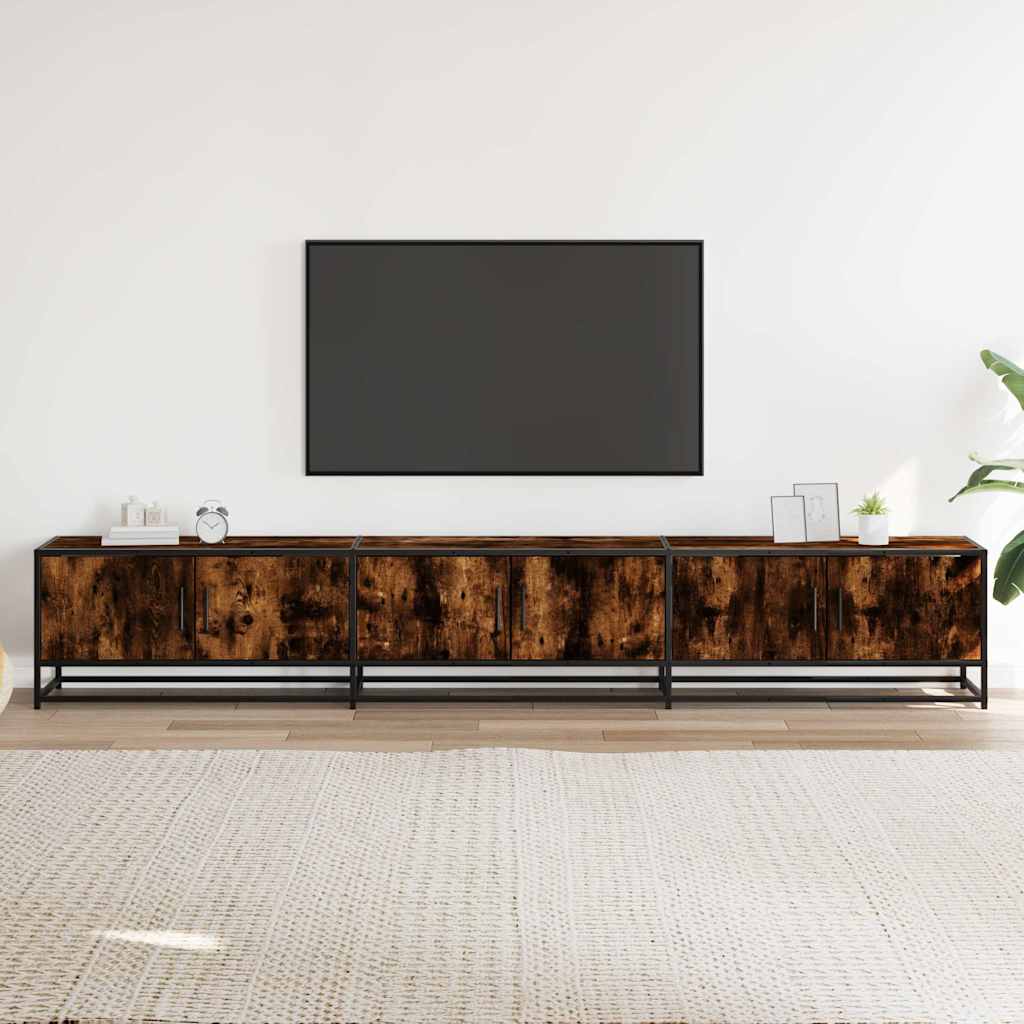 Έπιπλο Τηλεόρασης Καπνιστή Δρυς 240x35x41 εκ. Επεξ. Ξύλο - Pakobazaar