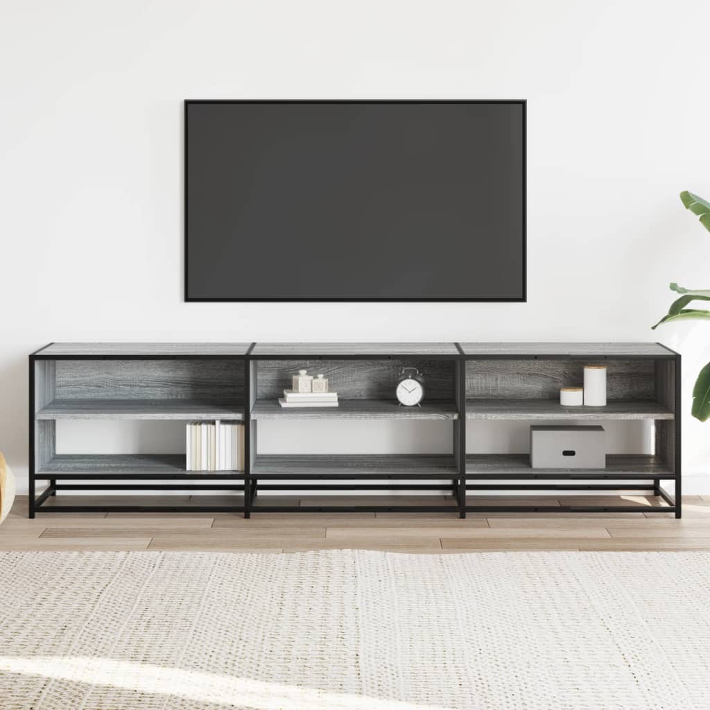 Έπιπλο Τηλεόρασης Γκρι Sonoma 180x40x46 εκ. Επεξεργ. Ξύλο