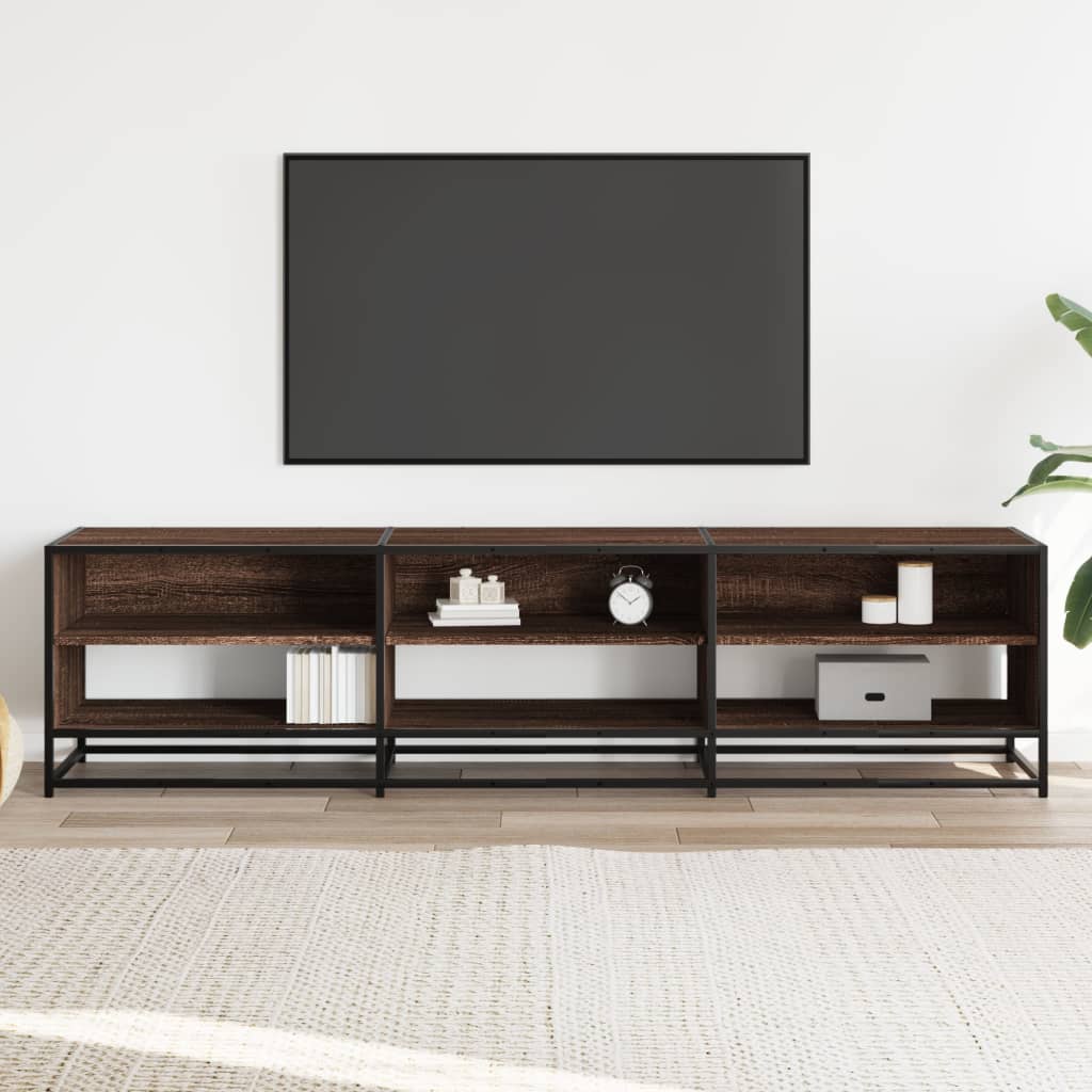 Έπιπλο Τηλεόρασης Καφέ Δρυς 180x40x46 εκ. Επεξεργασμένο Ξύλο