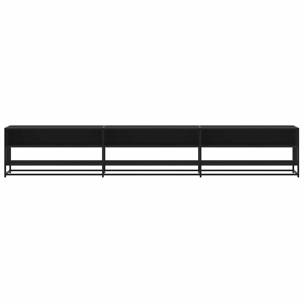 ντουλάπι τηλεόρασης  Μαύρο 270x40x46 cm Κατασκευασμένο ξύλο