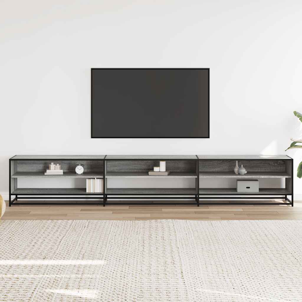ντουλάπι τηλεόρασης  Γκρι Sonoma 270x40x46cm Κατασκευασμένο ξύλο