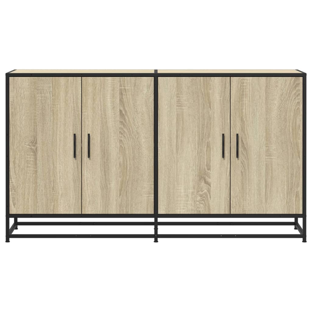 Sideboard Sonoma Oak 134x35x76 cm Κατασκευασμένο ξύλο - Pakobazaar