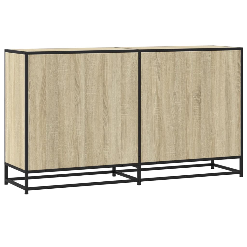 Sideboard Sonoma Oak 134x35x76 cm Κατασκευασμένο ξύλο - Pakobazaar