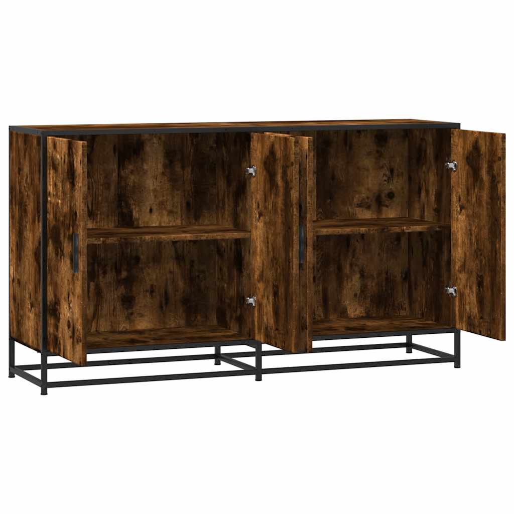 Sideboard Καπνιστή δρυς 134x35x76 cm Ξύλινη κατασκευή