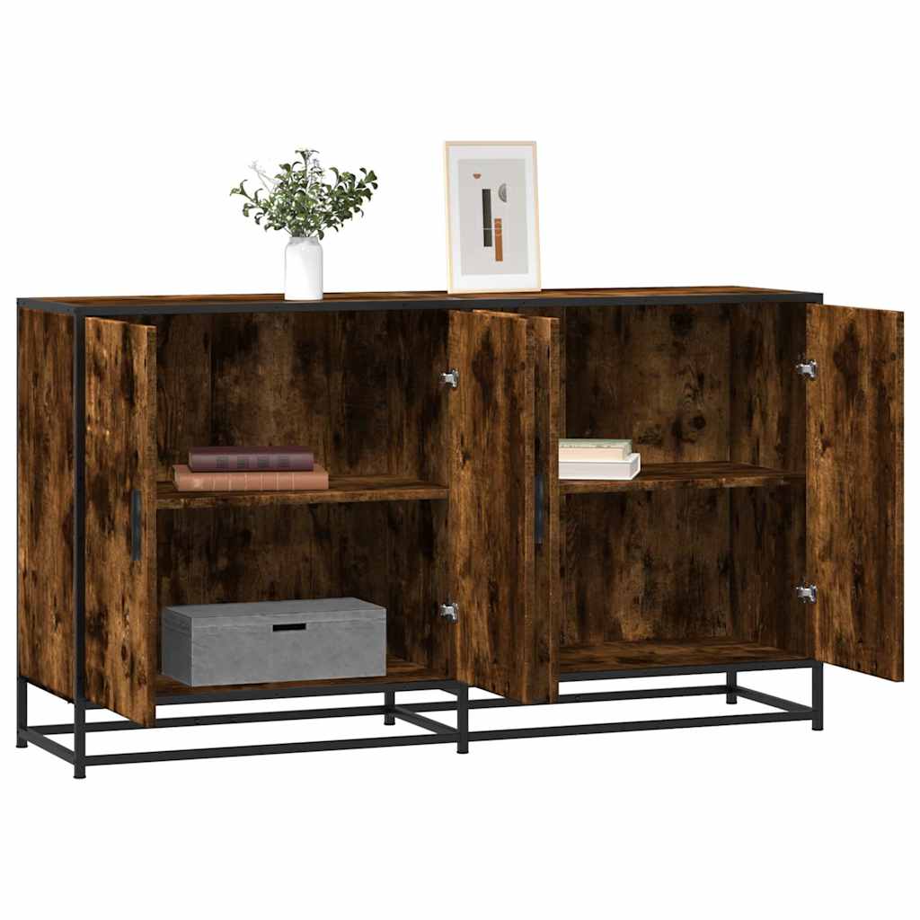 Sideboard Καπνιστή δρυς 134x35x76 cm Ξύλινη κατασκευή
