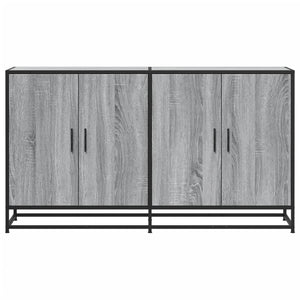 Sideboard Grey Sonoma 134x35x76 cm Ξύλινο μηχανουργικό ξύλο