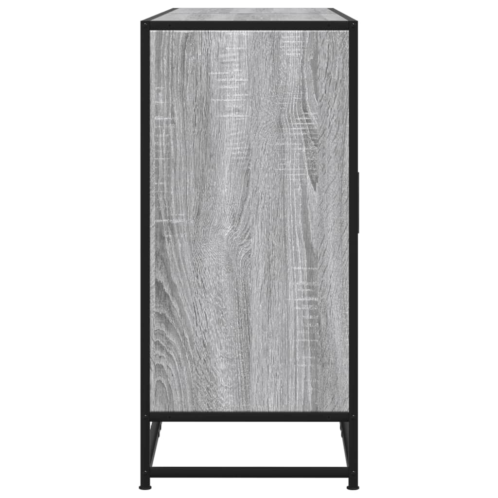 Sideboard Grey Sonoma 134x35x76 cm Ξύλινο μηχανουργικό ξύλο