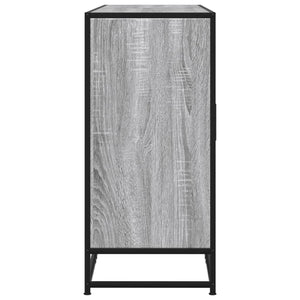 Sideboard Grey Sonoma 134x35x76 cm Ξύλινο μηχανουργικό ξύλο