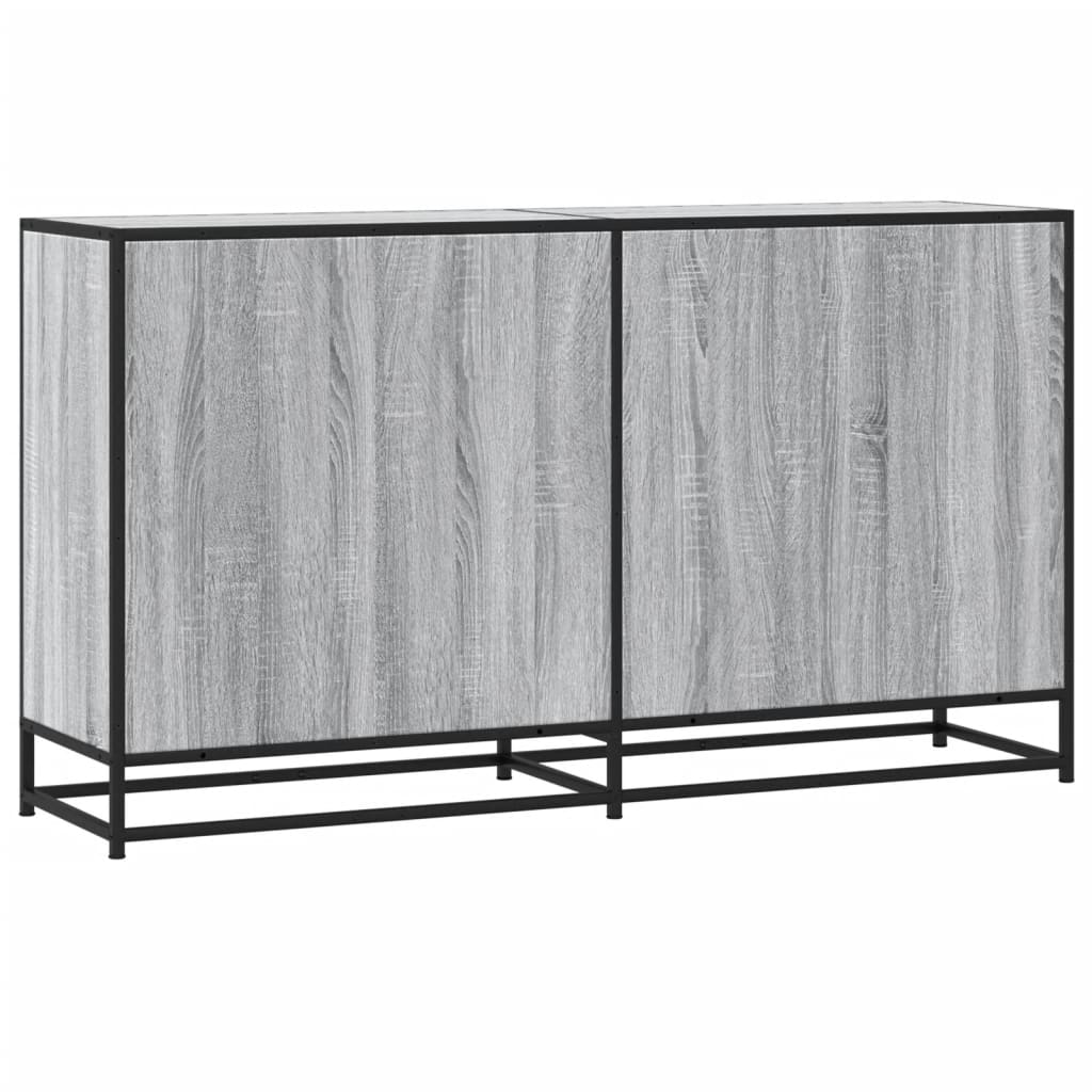 Sideboard Grey Sonoma 134x35x76 cm Ξύλινο μηχανουργικό ξύλο