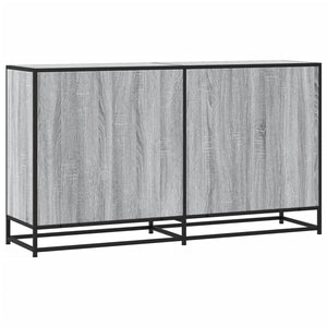 Sideboard Grey Sonoma 134x35x76 cm Ξύλινο μηχανουργικό ξύλο