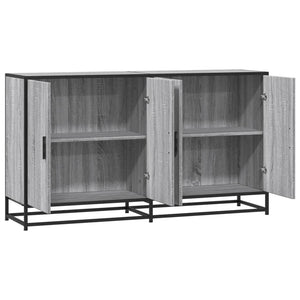 Sideboard Grey Sonoma 134x35x76 cm Ξύλινο μηχανουργικό ξύλο