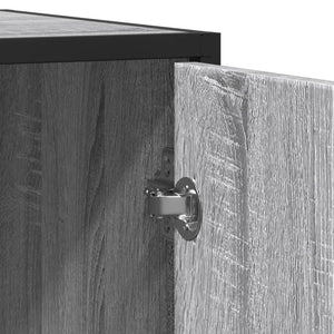 Sideboard Grey Sonoma 134x35x76 cm Ξύλινο μηχανουργικό ξύλο