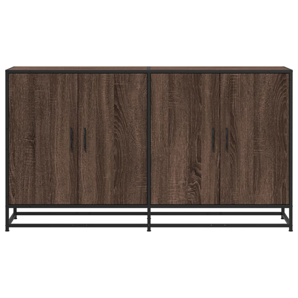 Sideboard καφέ δρυς 134x35x76 cm Κατασκευασμένο ξύλο