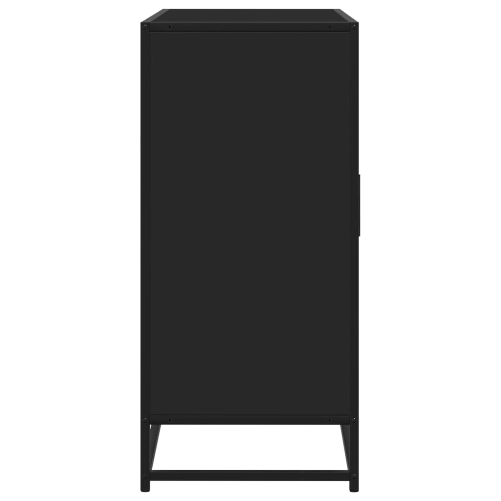 Μπουφές Μαύρος 92x35x76 εκ. από Επεξεργασμένο Ξύλο