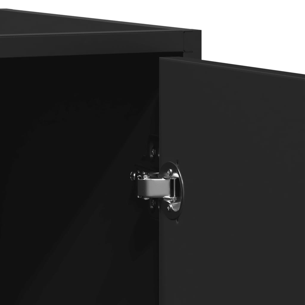Μπουφές Μαύρος 92x35x76 εκ. από Επεξεργασμένο Ξύλο