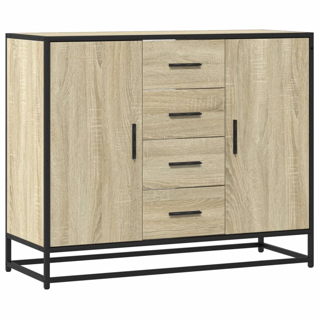 Sideboard Sonoma Oak 92x35x76 cm Κατασκευασμένο ξύλο