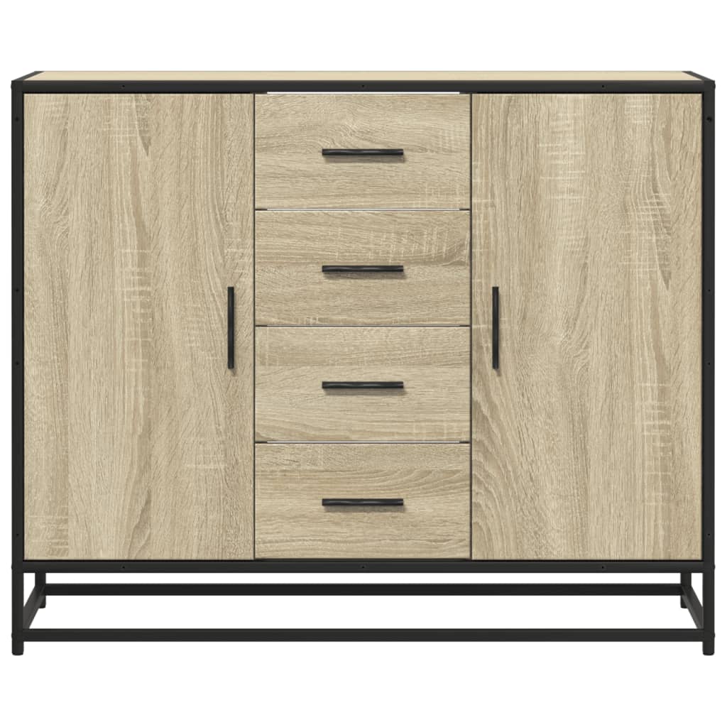 Sideboard Sonoma Oak 92x35x76 cm Κατασκευασμένο ξύλο
