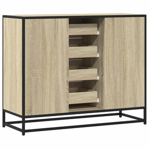 Sideboard Sonoma Oak 92x35x76 cm Κατασκευασμένο ξύλο