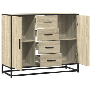 Sideboard Sonoma Oak 92x35x76 cm Κατασκευασμένο ξύλο