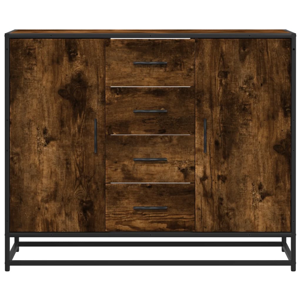 Sideboard Καπνιστή δρυς 92x35x76 cm Κατασκευασμένο ξύλο - Pakobazaar