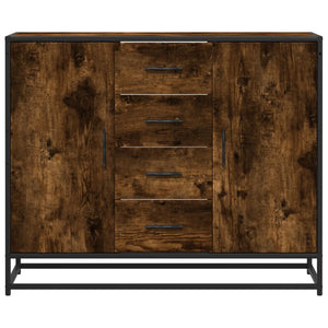 Sideboard Καπνιστή δρυς 92x35x76 cm Κατασκευασμένο ξύλο - Pakobazaar