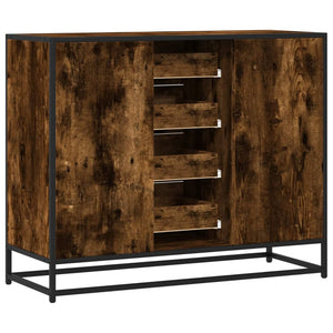 Sideboard Καπνιστή δρυς 92x35x76 cm Κατασκευασμένο ξύλο - Pakobazaar