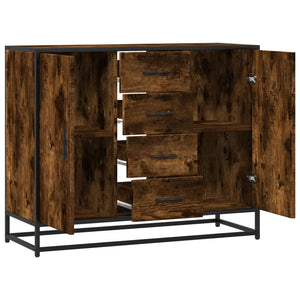 Sideboard Καπνιστή δρυς 92x35x76 cm Κατασκευασμένο ξύλο - Pakobazaar