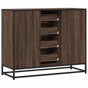 Sideboard καφέ δρυς 92x35x76 cm Ξύλινο μηχανουργικό ξύλο