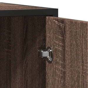 Sideboard καφέ δρυς 92x35x76 cm Ξύλινο μηχανουργικό ξύλο