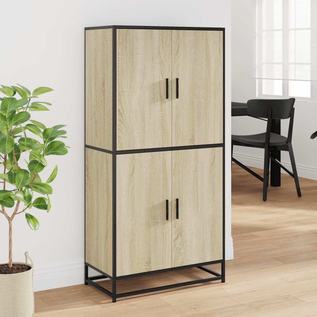 Highboard Sonoma Oak 68x35x139 cm Κατασκευασμένο ξύλο