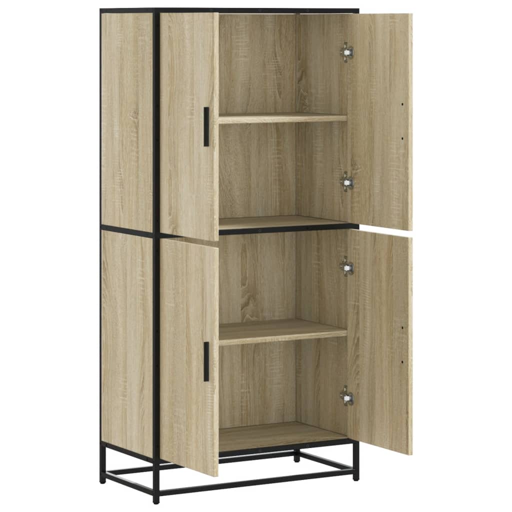 Highboard Sonoma Oak 68x35x139 cm Κατασκευασμένο ξύλο