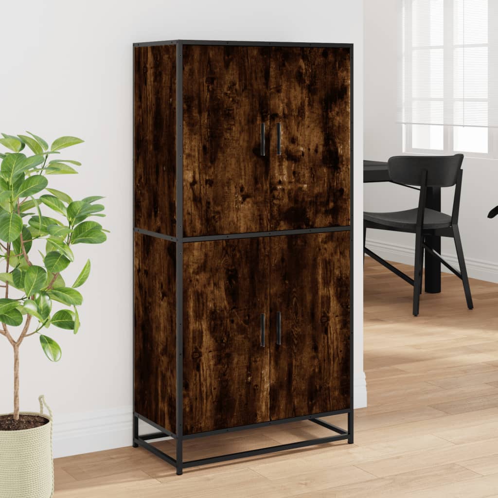Highboard Καπνιστή δρυς 68x35x139 cm Κατασκευασμένο ξύλο - Pakobazaar