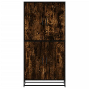 Highboard Καπνιστή δρυς 68x35x139 cm Κατασκευασμένο ξύλο - Pakobazaar