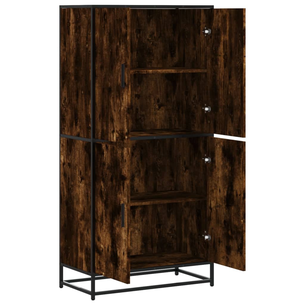 Highboard Καπνιστή δρυς 68x35x139 cm Κατασκευασμένο ξύλο - Pakobazaar