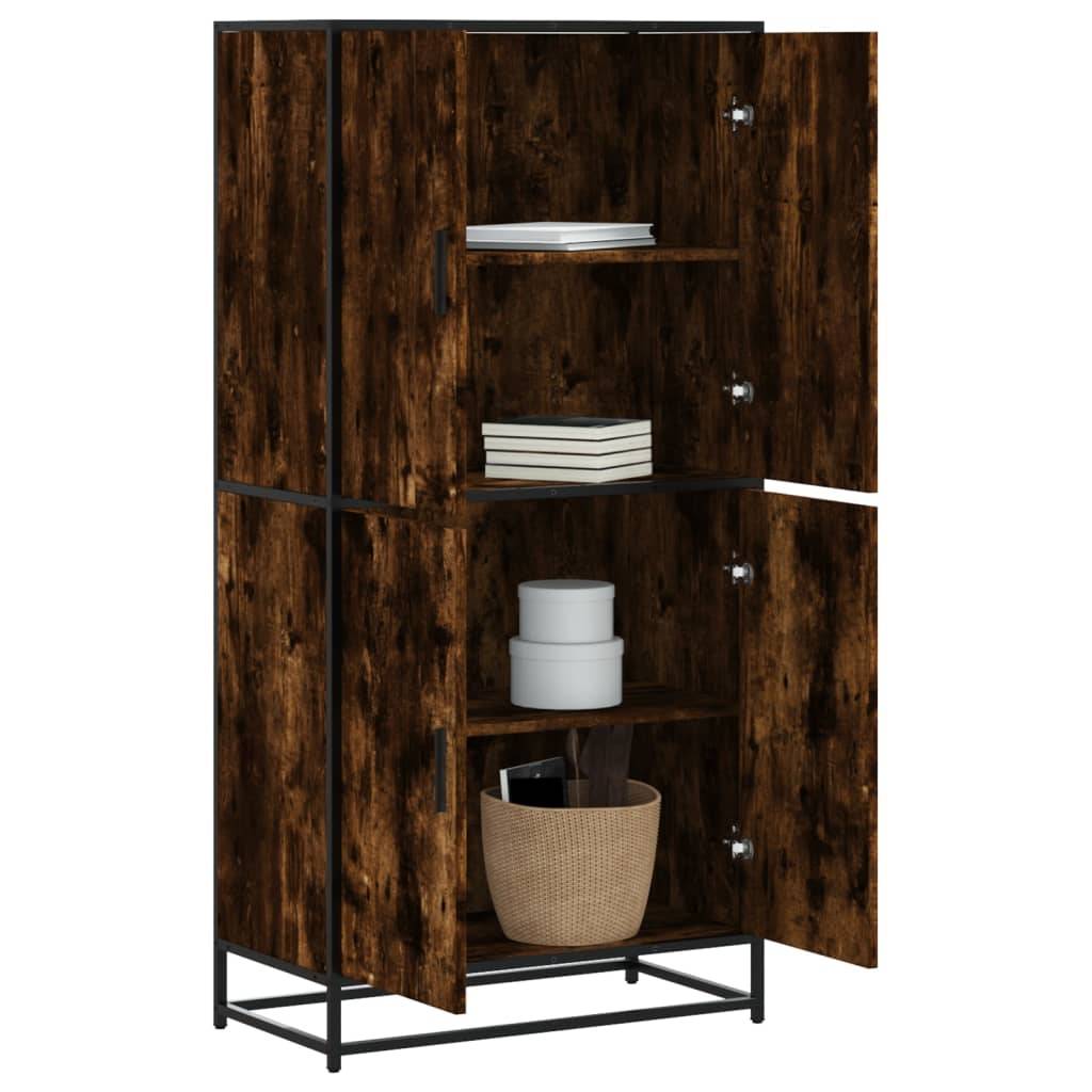 Highboard Καπνιστή δρυς 68x35x139 cm Κατασκευασμένο ξύλο - Pakobazaar