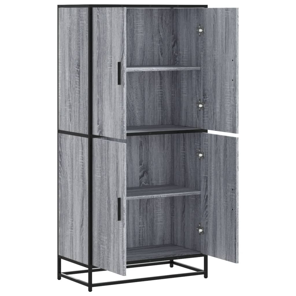 Highboard Γκρι Sonoma 68x35x139 cm Ξύλινο μηχανουργικό ξύλο