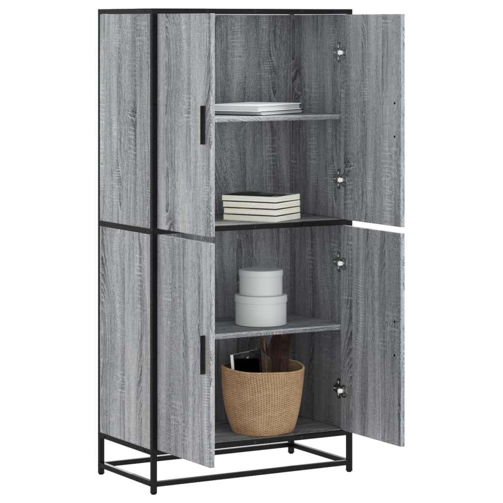 Highboard Γκρι Sonoma 68x35x139 cm Ξύλινο μηχανουργικό ξύλο