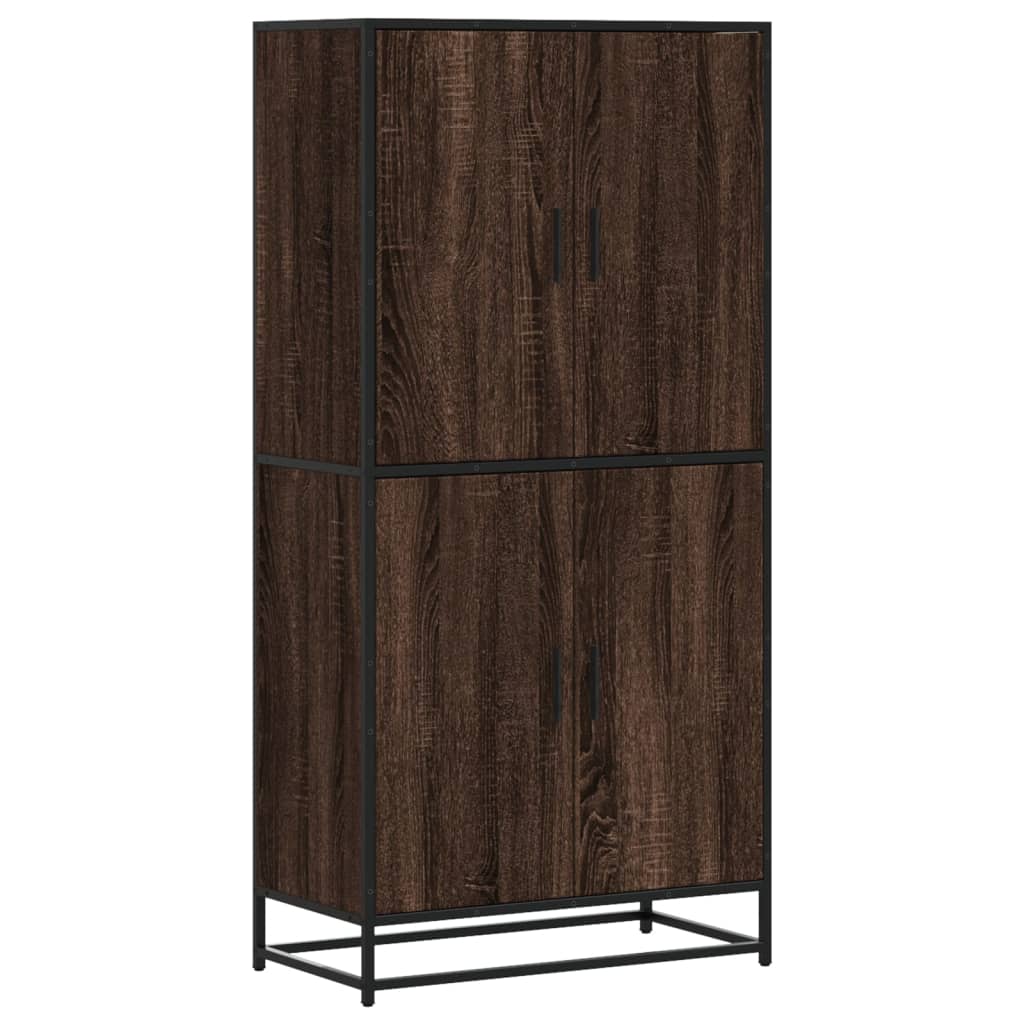 Highboard καφέ δρυς 68x35x139 cm Ξύλινο μηχανουργικό ξύλο