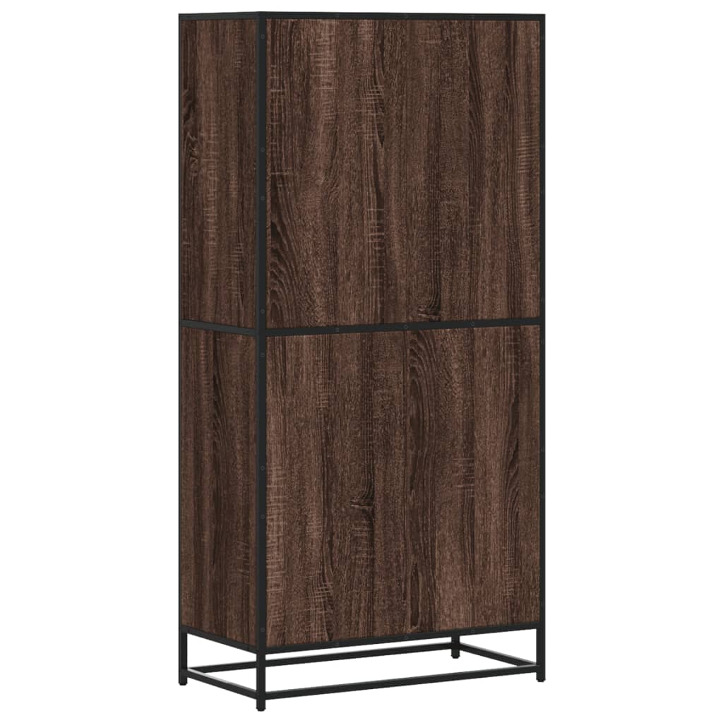 Highboard καφέ δρυς 68x35x139 cm Ξύλινο μηχανουργικό ξύλο