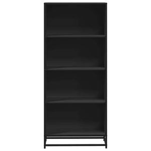 Βιβλιοθήκη  Μαύρο 60x35x139 cm Ξύλινη κατασκευή