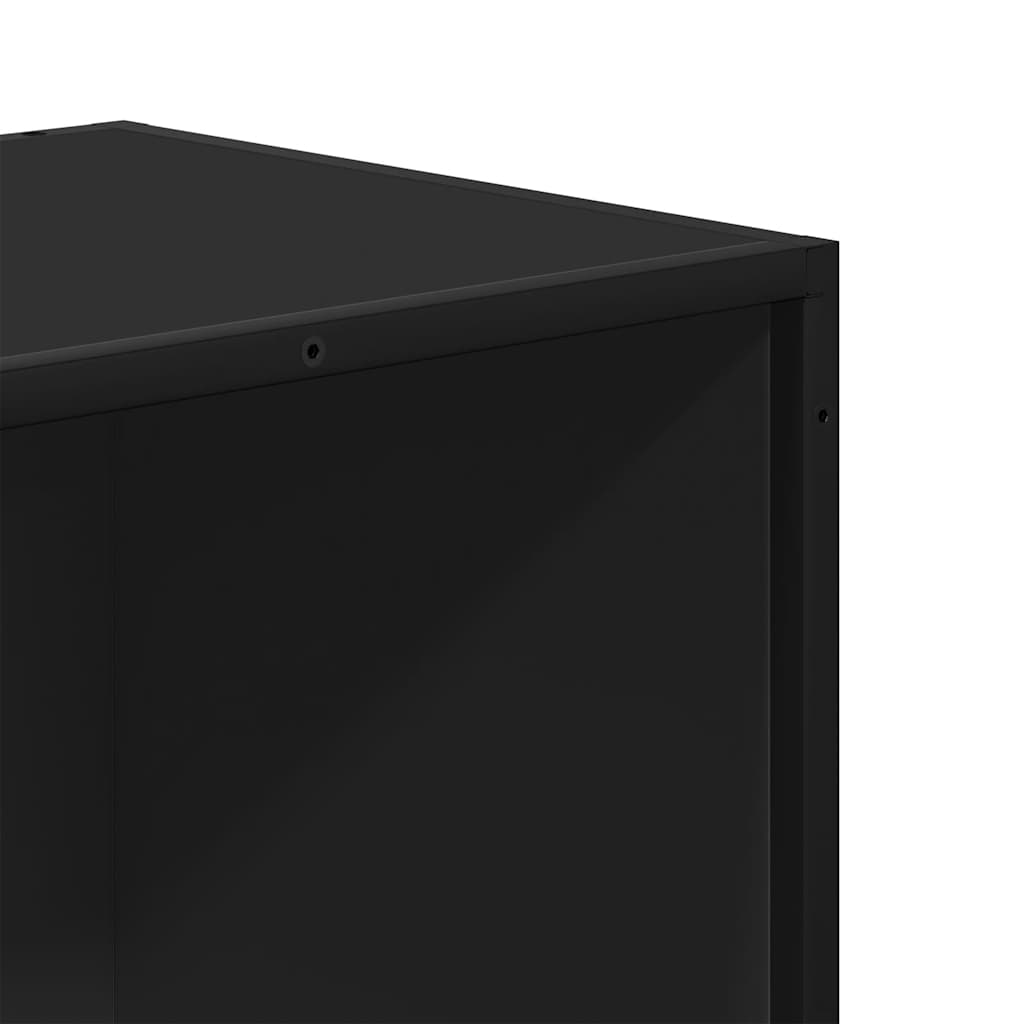 Βιβλιοθήκη  Μαύρο 60x35x139 cm Ξύλινη κατασκευή