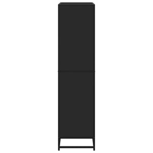 Βιβλιοθήκη Μαύρο 80,5x35x139 cm Ξύλινη κατασκευή