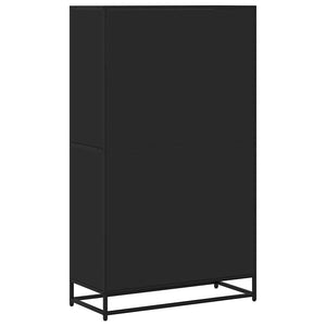 Βιβλιοθήκη Μαύρο 80,5x35x139 cm Ξύλινη κατασκευή