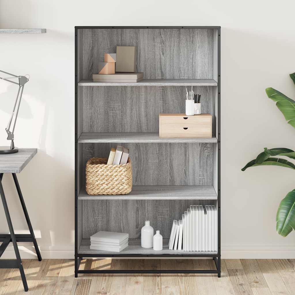 Βιβλιοθήκη Γκρι Sonoma 80,5x35x139 cm Ξύλινη κατασκευή