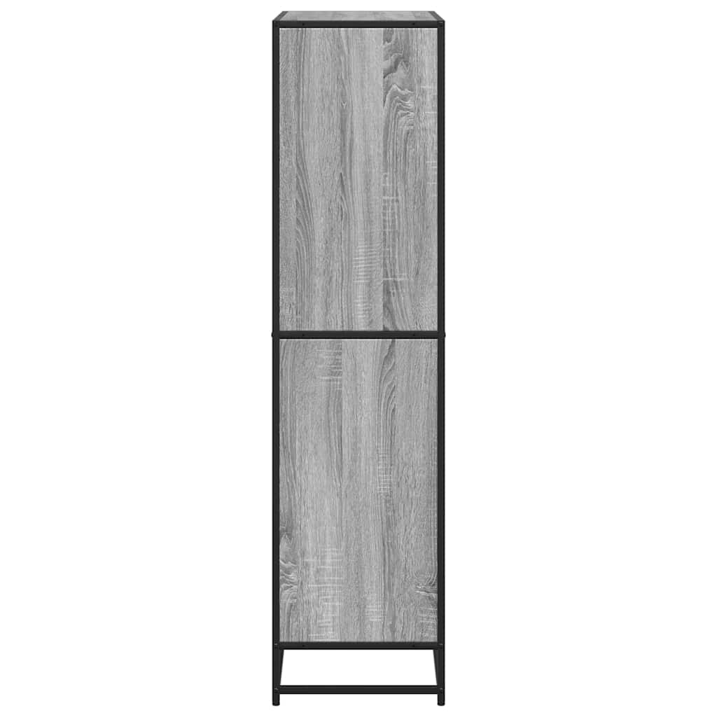 Βιβλιοθήκη Γκρι Sonoma 80,5x35x139 cm Ξύλινη κατασκευή