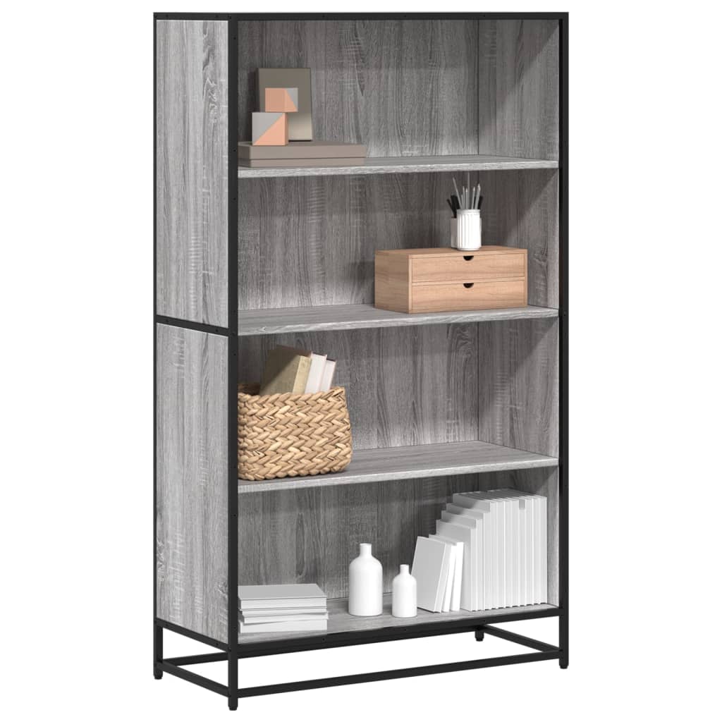 Βιβλιοθήκη Γκρι Sonoma 80,5x35x139 cm Ξύλινη κατασκευή